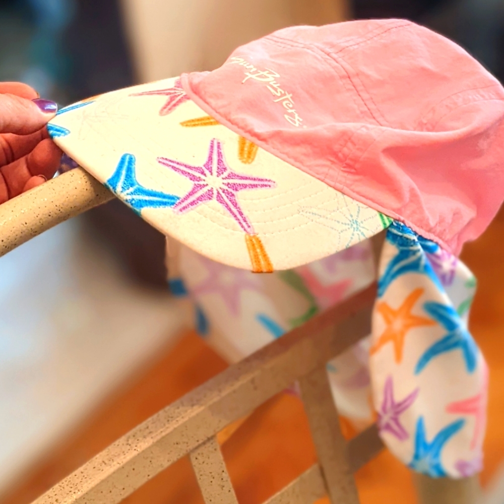 Sunbusters toddler hat with upf 50+ protection and neck flap